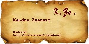 Kandra Zsanett névjegykártya